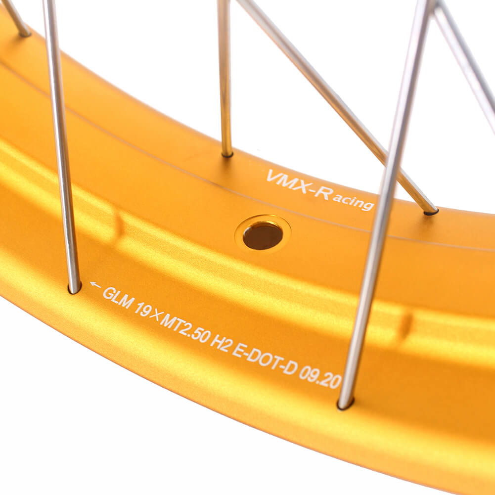 VMX-Racing Fit Honda CB500X 2022-2025 Tubeless 2.5*19 & 4.25*17 Wheels Rims Gold GLM Rims - Howling Moto