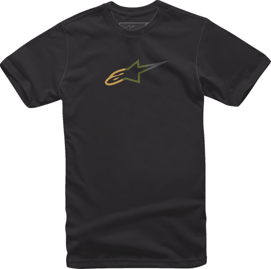 Black Alpinestars Ageless Rake T-Shirt in XL, featuring Alpinestars branding and graphic design, laid flat for display.