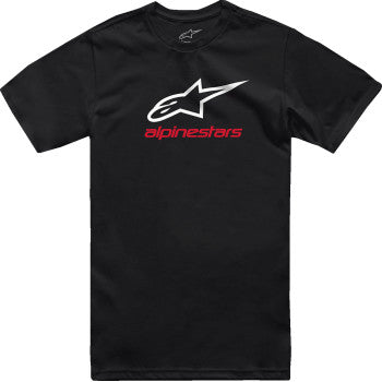 Black, white, and red ALPINESTARS Always 2.0 CSF T-Shirt in 2XL with graphic design, casual short-sleeve style.