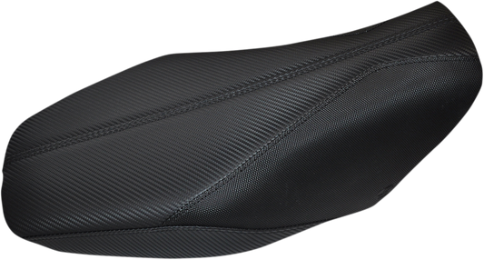 Saddlemens Grom Bench Seat 0810-H036 featuring a sleek, padded motorcycle seat with durable upholstery for comfortable riding.