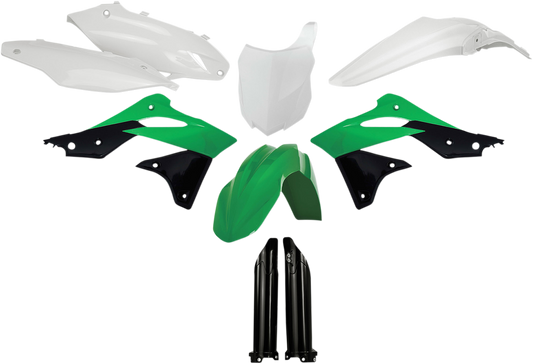 ACERBIS Full Replacement Body Kit - OEM '14 Green/Black/White 2314184584 - Howling Moto