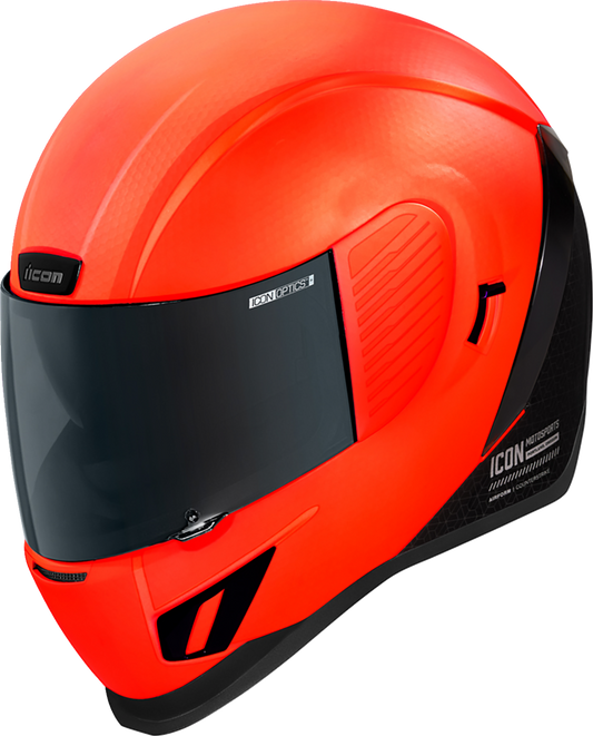 Red ICON Airform™ Helmet with MIPS® technology, Counterstrike design, large size, featuring sleek helmet features and ventilation.