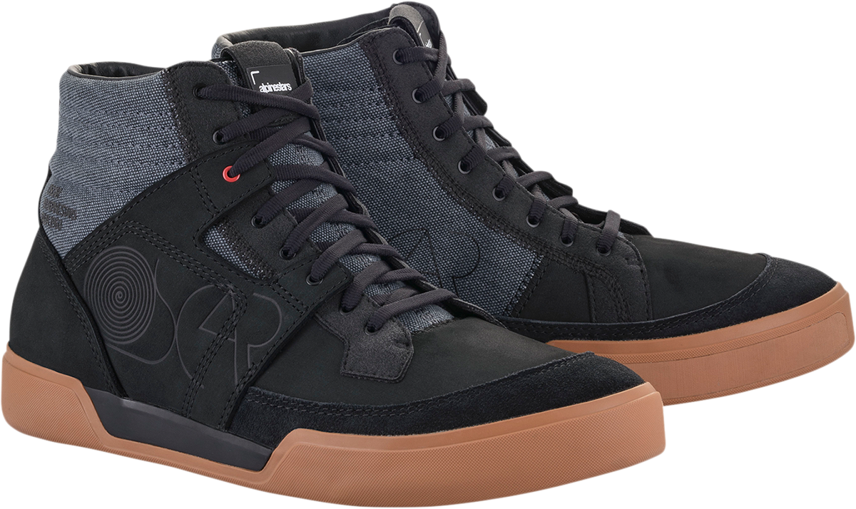 Black Alpinstars Grange Shoes in US 10.5, showing sleek design and laced closure, perfect for casual or active wear.