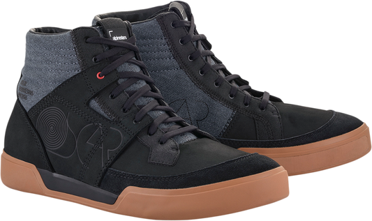 Black Alpinestars Grange Shoes in US 14 featuring sleek design and sturdy construction, ideal for casual and active wear.