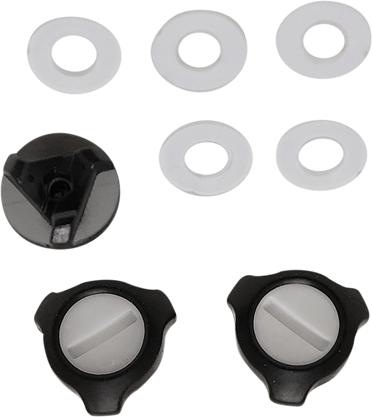 Bill's Exhausts AFX FX-17/17Y Peak Screw Kit for helmets, showing multiple screws and hardware components on a white background.