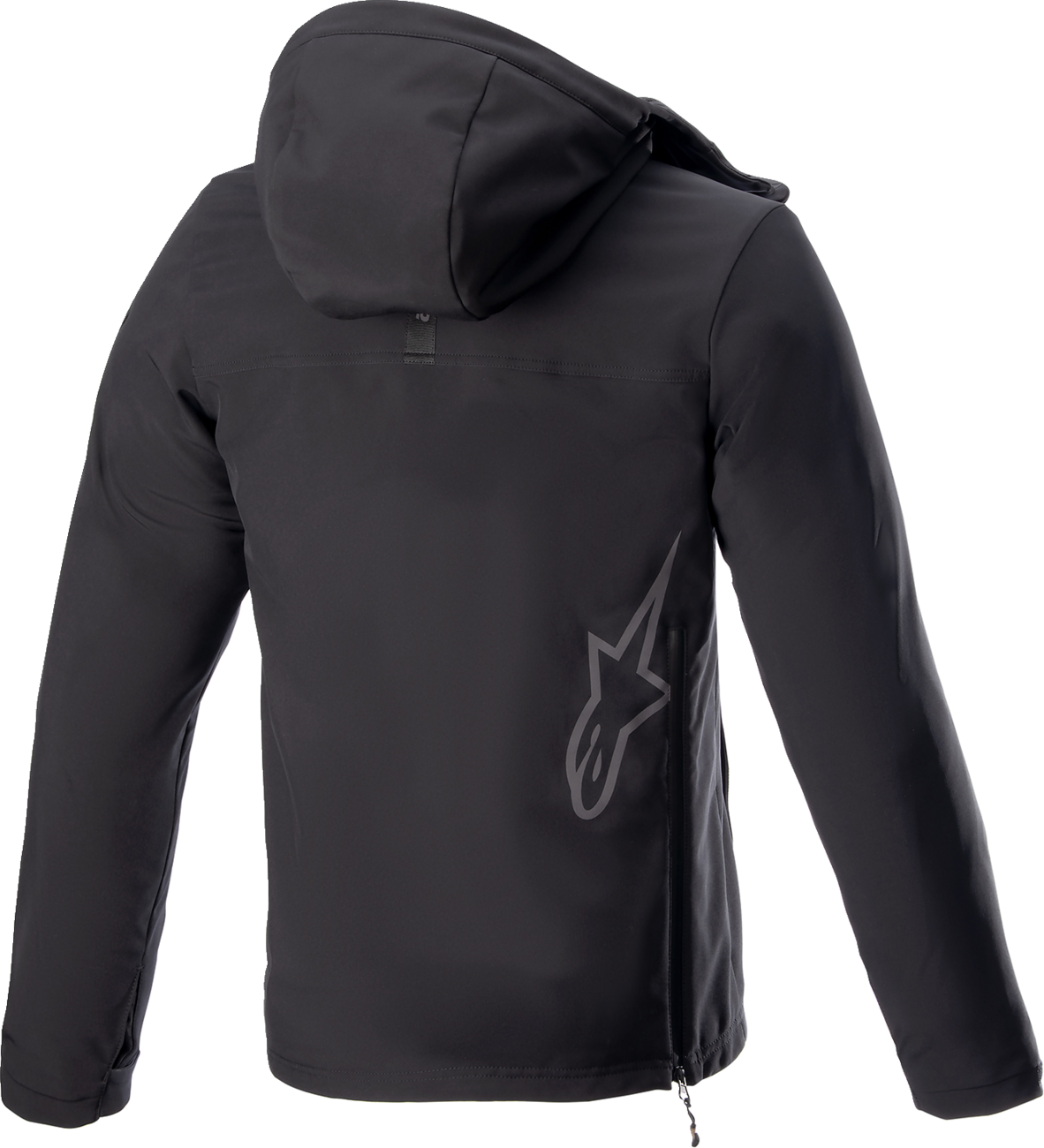 Black Alpinestars Sherpa jacket in medium, featuring a cozy fleece lining and stylish design, perfect for casual wear.