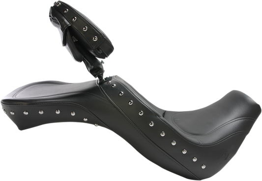 Bill's Exhausts SADDLEMEN Explorer Special Seat with backrest for C50 S05-06-040 motorcycle, showing cushioned seat and back support.