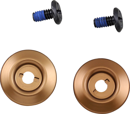 Black BILTWELL Gen 2 hardware screw with bronze baseplate for helmets, part of Bill's Exhausts helmet parts collection.