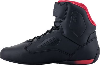 Alpinestars Faster-3 Rideknit® Shoes in black, red, and yellow with US 11.5 size, featuring a sporty, breathable design.