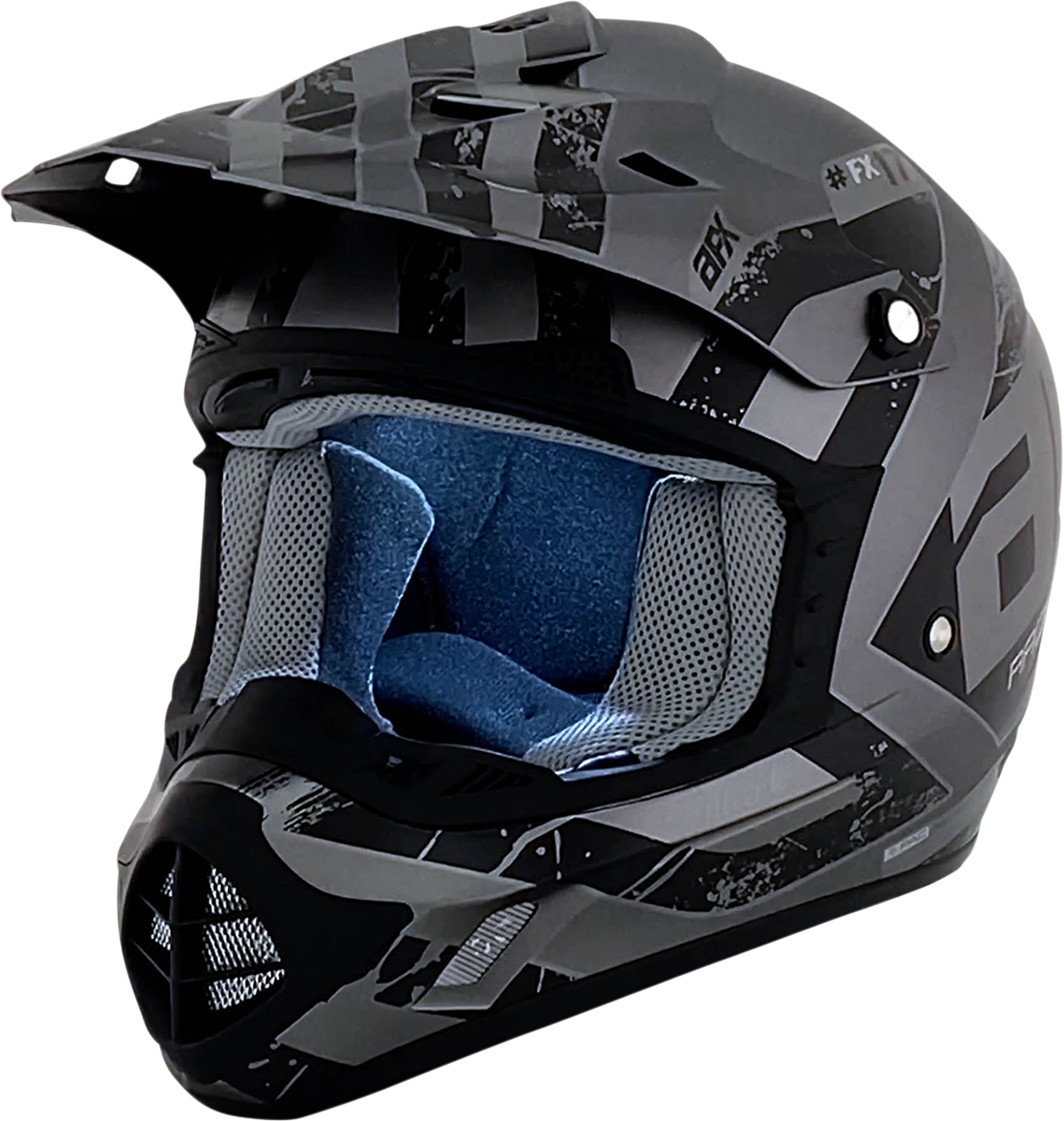 Bill's Exhausts AFX FX-17 helmet in Frost Gray and Matte Black, medium size, with a full-face design and sleek finish.