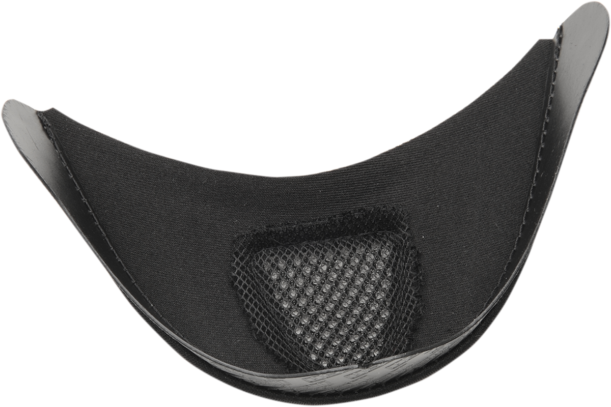 Black ICON Airframe Pro™ chin curtain for motorcycle helmets, featuring Bill's Exhausts branding and helmet parts design.