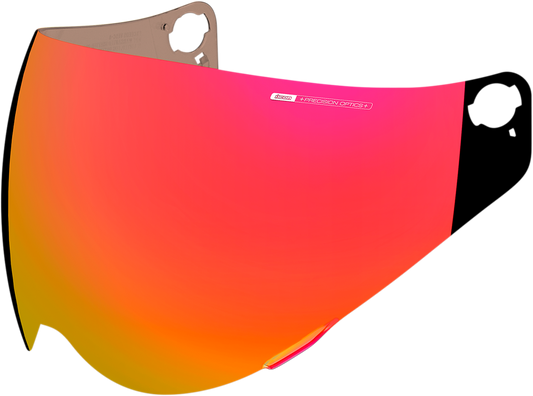 Bill's Exhausts ICON Variant™ Optics™ Shield in RST Red, helmet parts, showing the clear shield with red tint and brand logo.