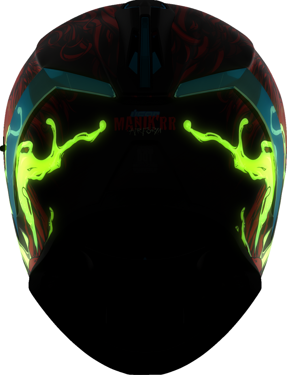 Red ICON Airform™ helmet with MIPS, size 3XL, featuring a sleek design and adjustable straps for safety and comfort.