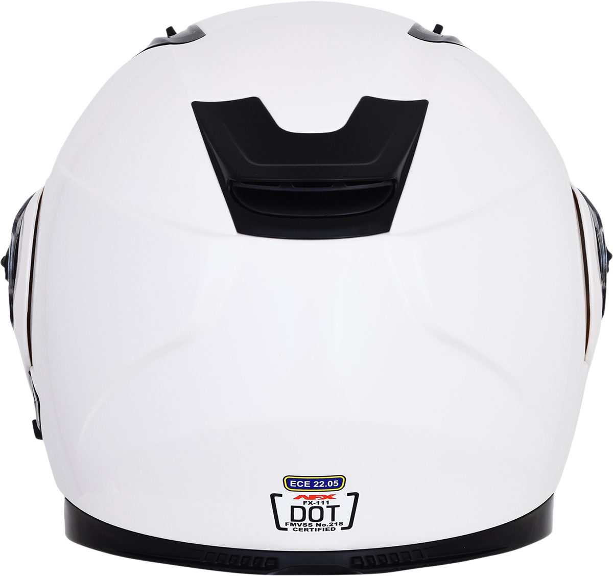 Pearl white AFX FX-111 helmet in small size, featuring a sleek design and clear visor, by Bill's Exhausts.