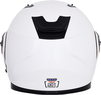 Pearl white AFX FX-111 motorcycle helmet in large size, featuring a sleek design and secure fit.