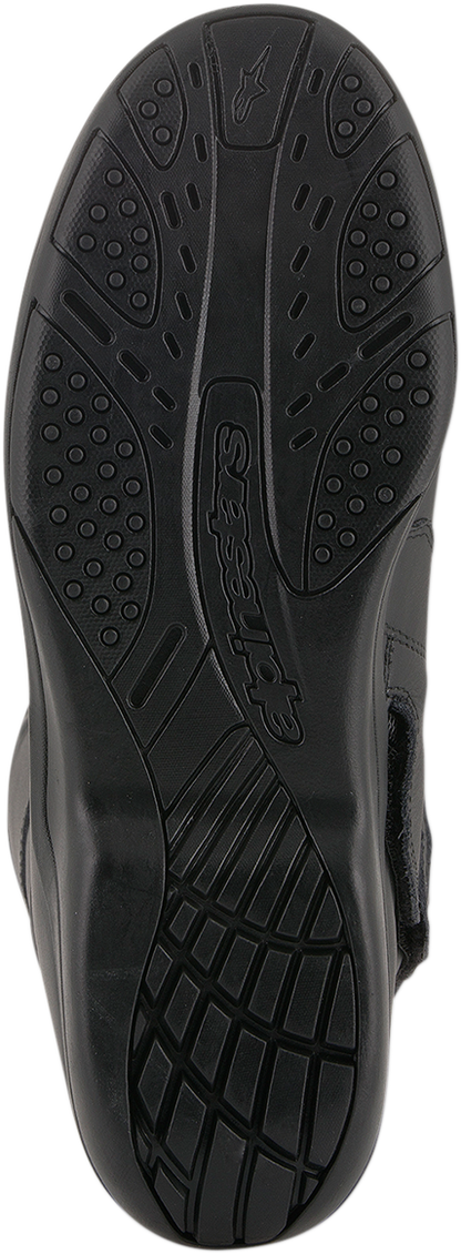 Alpinestars Andes v2 Drystar® motorcycle boots in black, US 7.5 / EU 41, shown from side view with ankle support and textured sole.