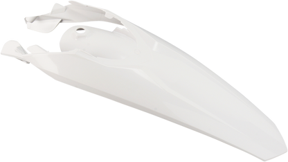 Acerbis OEM white rear fender for motorcycle, featuring a sleek body design with brand markings, suitable for off-road or dirt bikes.