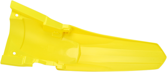 Yellow Acerbis rear fender for motorcycle, made of durable body plastic, designed for off-road and motocross bikes.