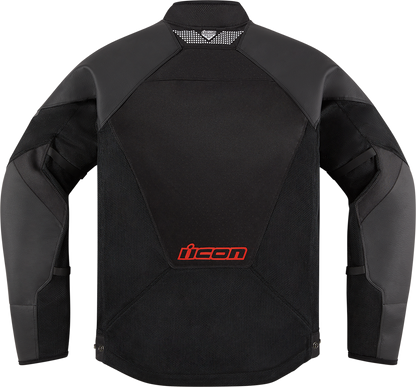 Bill's Exhausts ICON Mesh AF™ Leather Jacket Slayer XL, black motorcycle jacket with mesh panels and leather details.
