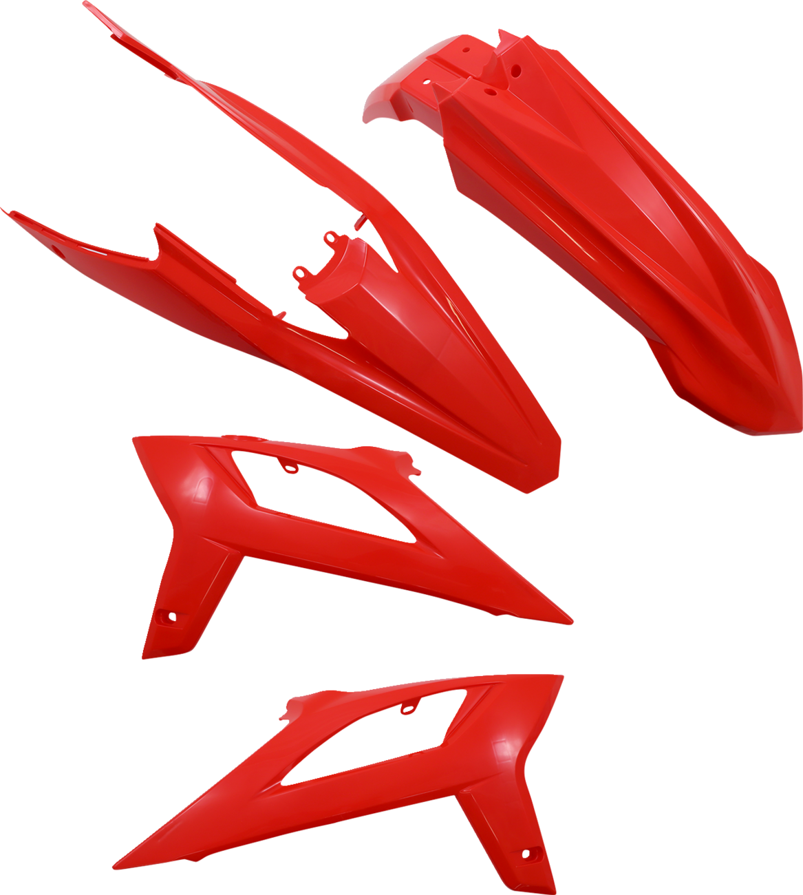 Acerbis OEM standard replacement body kit for motorcycles, featuring body panels and components in a sleek, durable design.