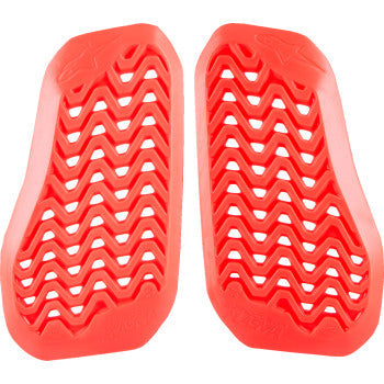 Alpinestars Nucleon chest protector divided inserts in red, small size, with foam padding and adjustable straps.