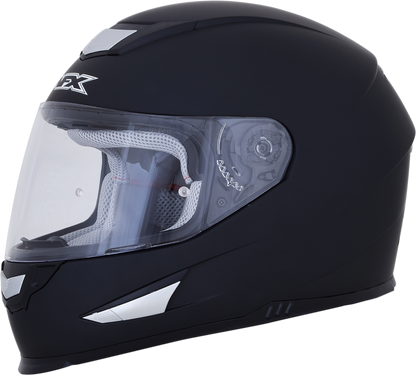 AFX FX-99 helmet in matte black, XL size, featuring a sleek aerodynamic design, with clear visor and ventilation vents.