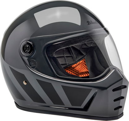BILTWELL Lane Splitter Helmet in Storm Gray Inertia, XL size, featuring a sleek motorcycle helmet design with matte finish.