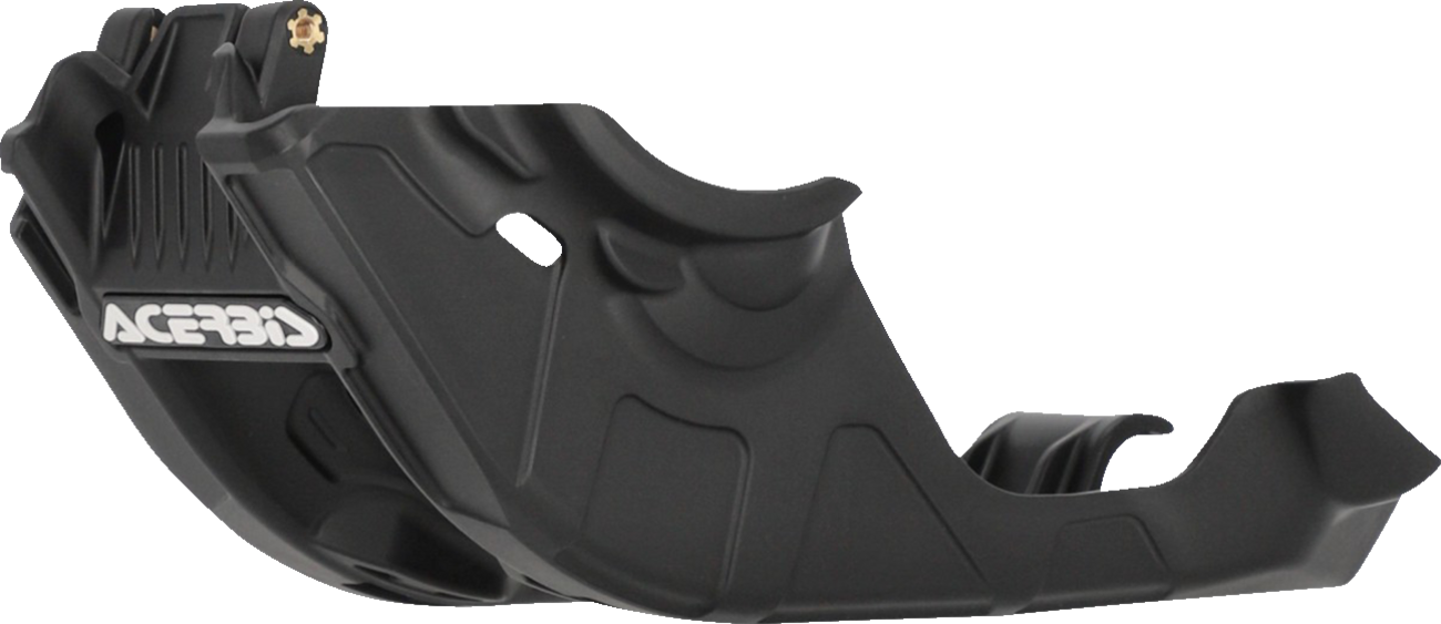 Black ACERBIS skid plate for XC-W 150 motorcycle, body protection part with brand details visible on the product.