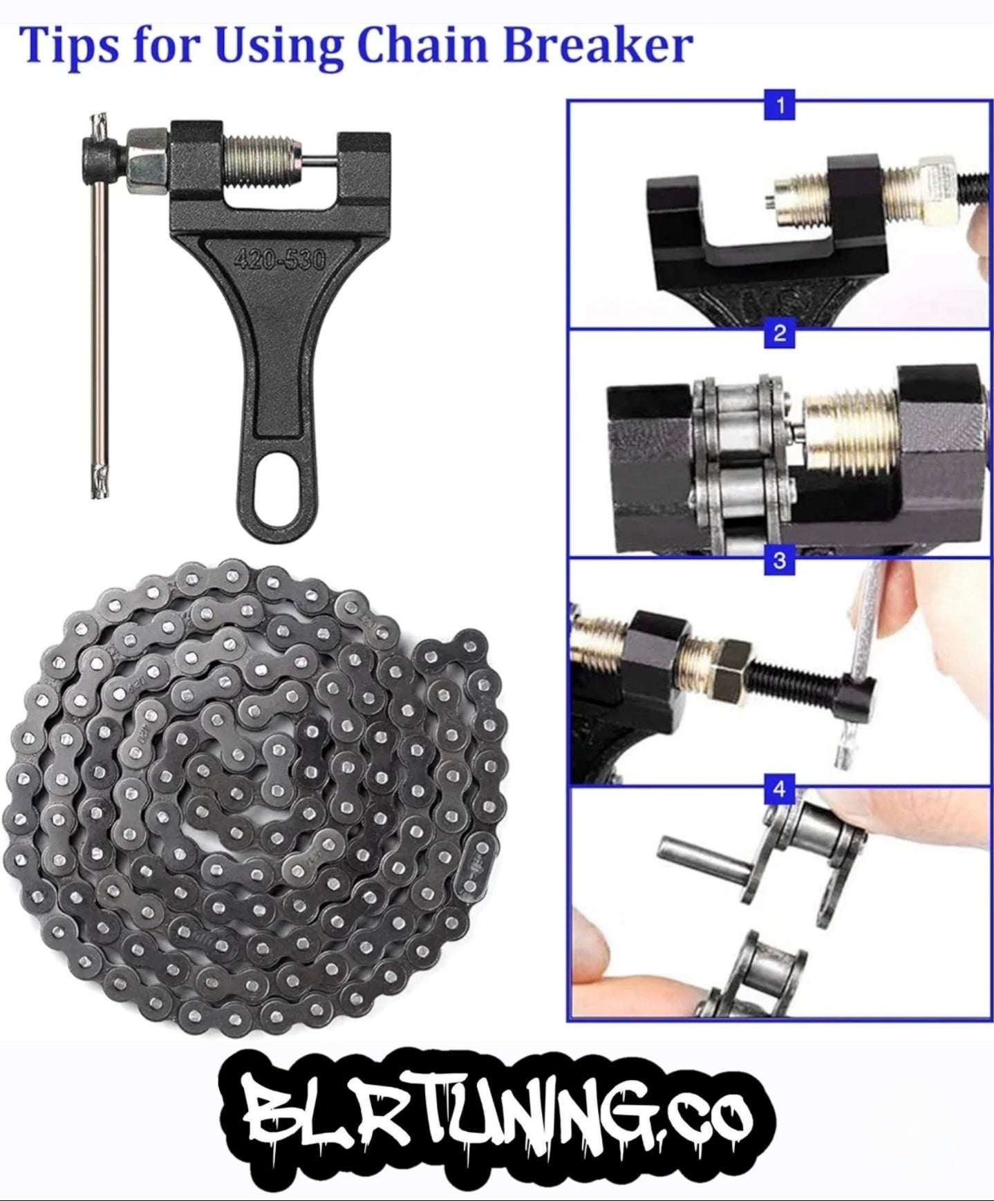 420 Motorcycle Chain Fits Small Bore Motorcycles - Electric Dirt Bikes - ATVs - and Dirt Bikes - Howling Moto
