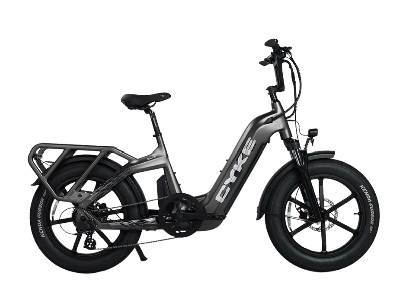 eJOEbike Collie Cargo eBike with sturdy frame, large cargo area, and electric assist for versatile urban commuting and hauling.