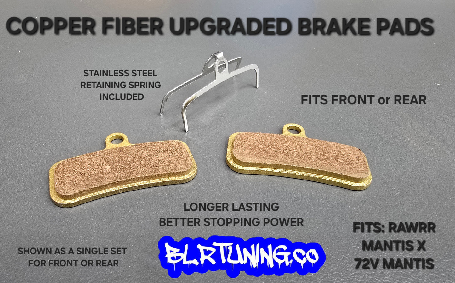 COPPER FIBER BRAKE PADS UPGRADE FOR RAWRR MANTIS X AND 72V MANTIS - Howling Moto