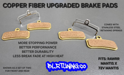 COPPER FIBER BRAKE PADS UPGRADE FOR RAWRR MANTIS X AND 72V MANTIS - Howling Moto