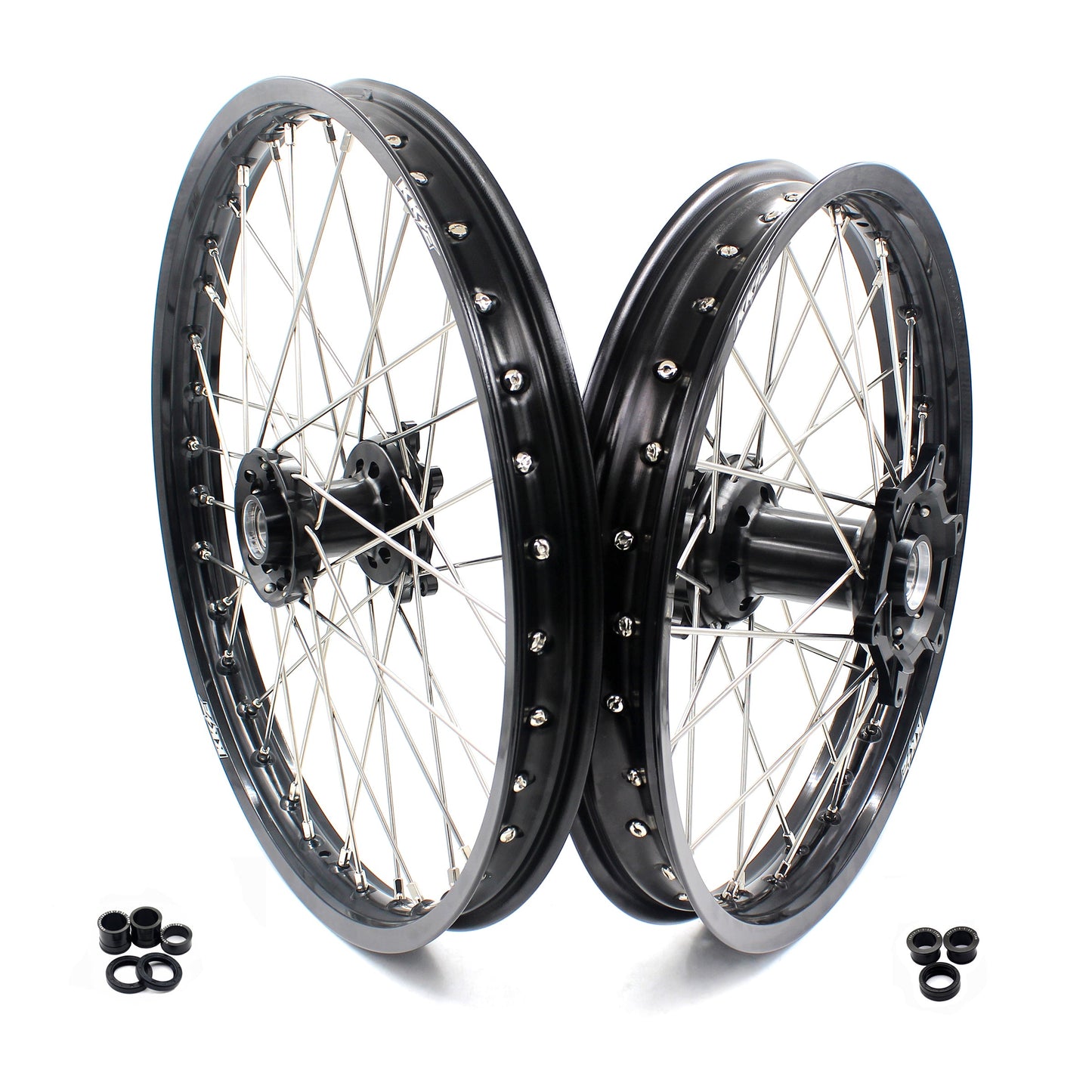 KKE 21" 19" Alloy Wheels Rims For HONDA CR125R CR250R CRF250R CRF450R Black - Howling Moto