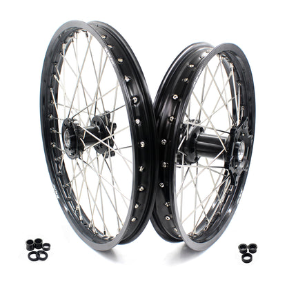KKE 21" 19" Alloy Wheels Rims For HONDA CR125R CR250R CRF250R CRF450R Black - Howling Moto