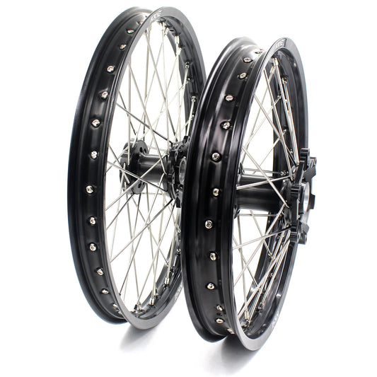 KKE 21" 19" Alloy Wheels Rims For HONDA CR125R CR250R CRF250R CRF450R Black - Howling Moto