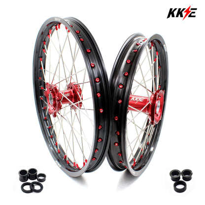 KKE 21" 19" or 21" 18" Dirtbike Spoke Wheels Rims For HONDA CRF250R CRF450R 2015-2025 - Howling Moto