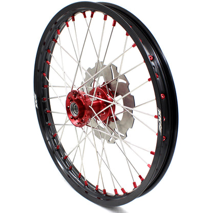 KKE 21&18 21&19 Wheels Set for HONDA XR650R 2000-2008 Red Nipple Discs