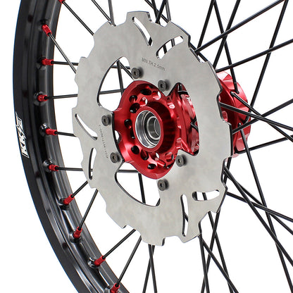 KKE 21&18 21&19 Wheels for HONDA XR650R 2000-2008 Discs Black Spokes