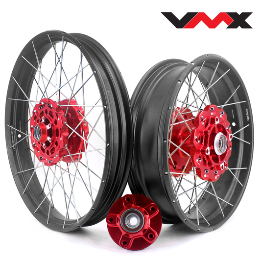 VMX Red Hub & Black Rim Tubeless Wheels Fit Honda XL750 Transalp 2023-2024 21in. & 18in. - Howling Moto