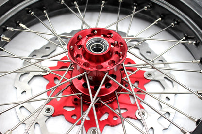 KKE 17" Supermoto Wheels Tires For HONDA CRF250R 04-13 CRF450R 02-12