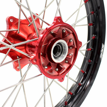 KKE 2.15*19 Casting Rear Wheel Rim fit HONDA CRF250R 04-13 CRF450R 02-12 Red Nipple - Howling Moto