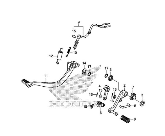 Honda Monkey OEM Brake Pedal