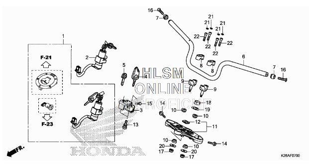 2017-2020 Honda Grom OEM Handlebar