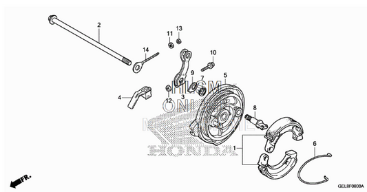 Honda XR/CRF50 Rear Brake Panel