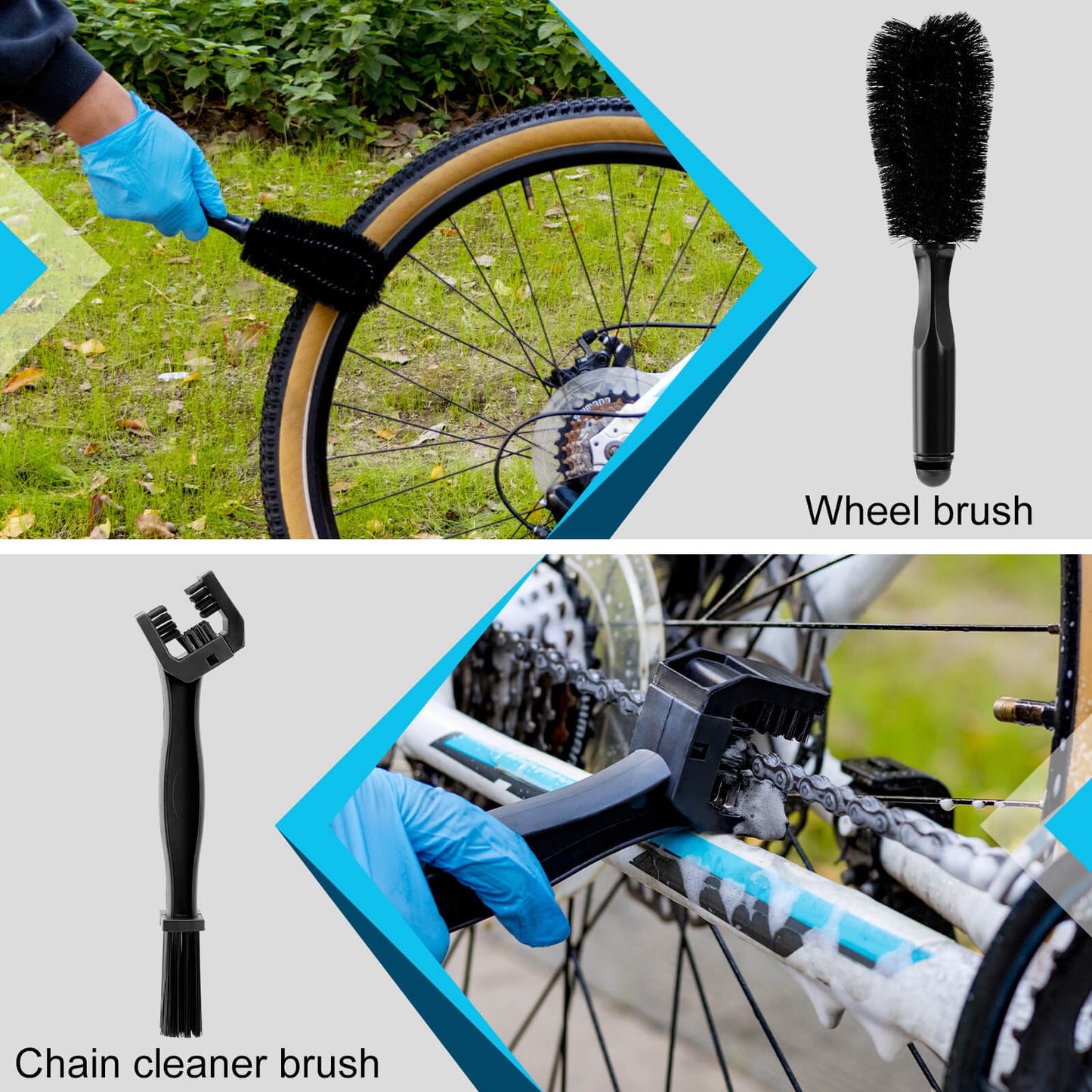 Hycline bicycle chain cleaning kit with a brush for thorough cleaning of bicycle chains, ideal for bike maintenance.