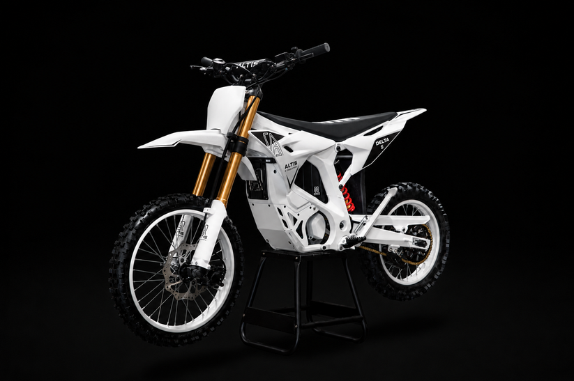 Altis Delta Stock Sticker Kit from Altis Powersports featuring bold, colorful stickers designed for motorbike customization.