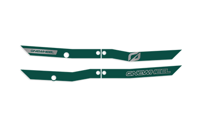 Onewheel XR Classic Recurve Rail Guards featuring forest green color and protective design for Onewheel board rails.