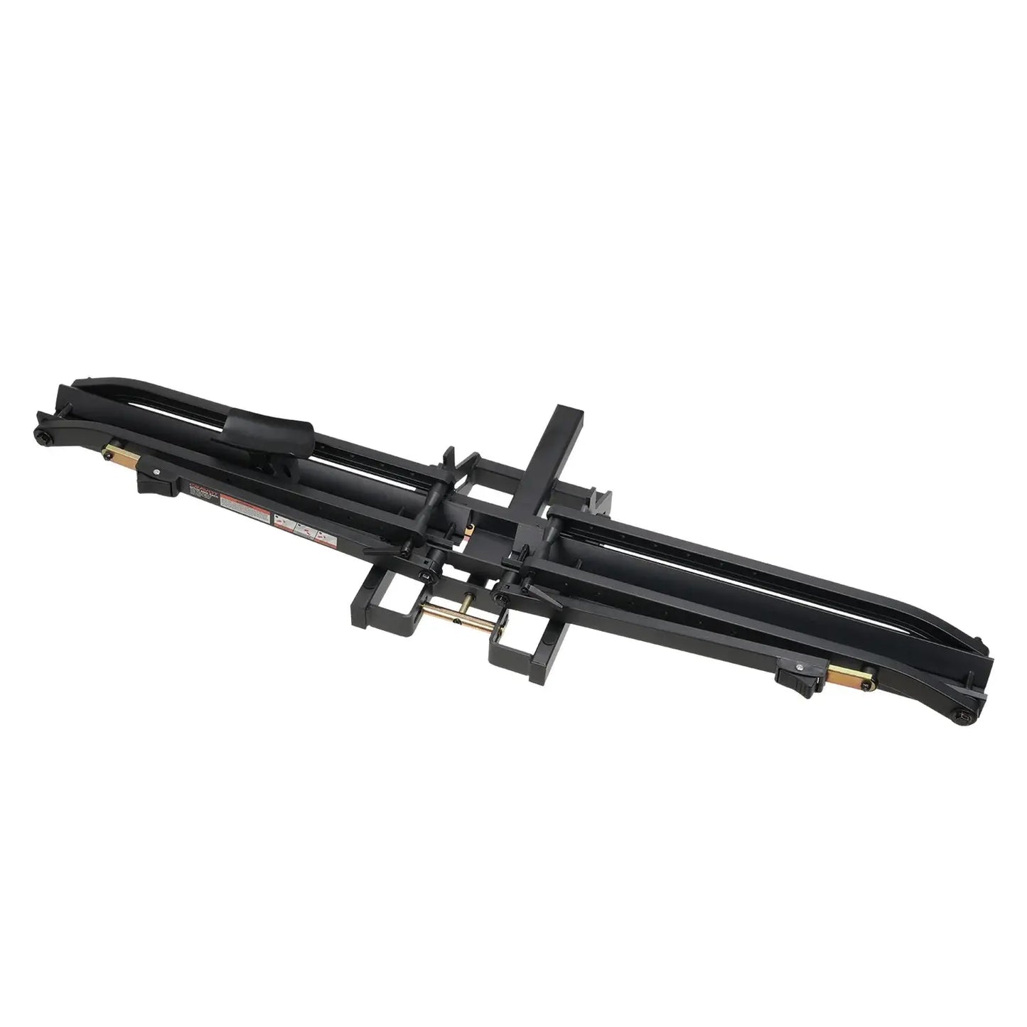 Cravot MagRack X1 foldable hitch bike rack attached to vehicle, showing 2-inch receiver and capacity for two bikes.