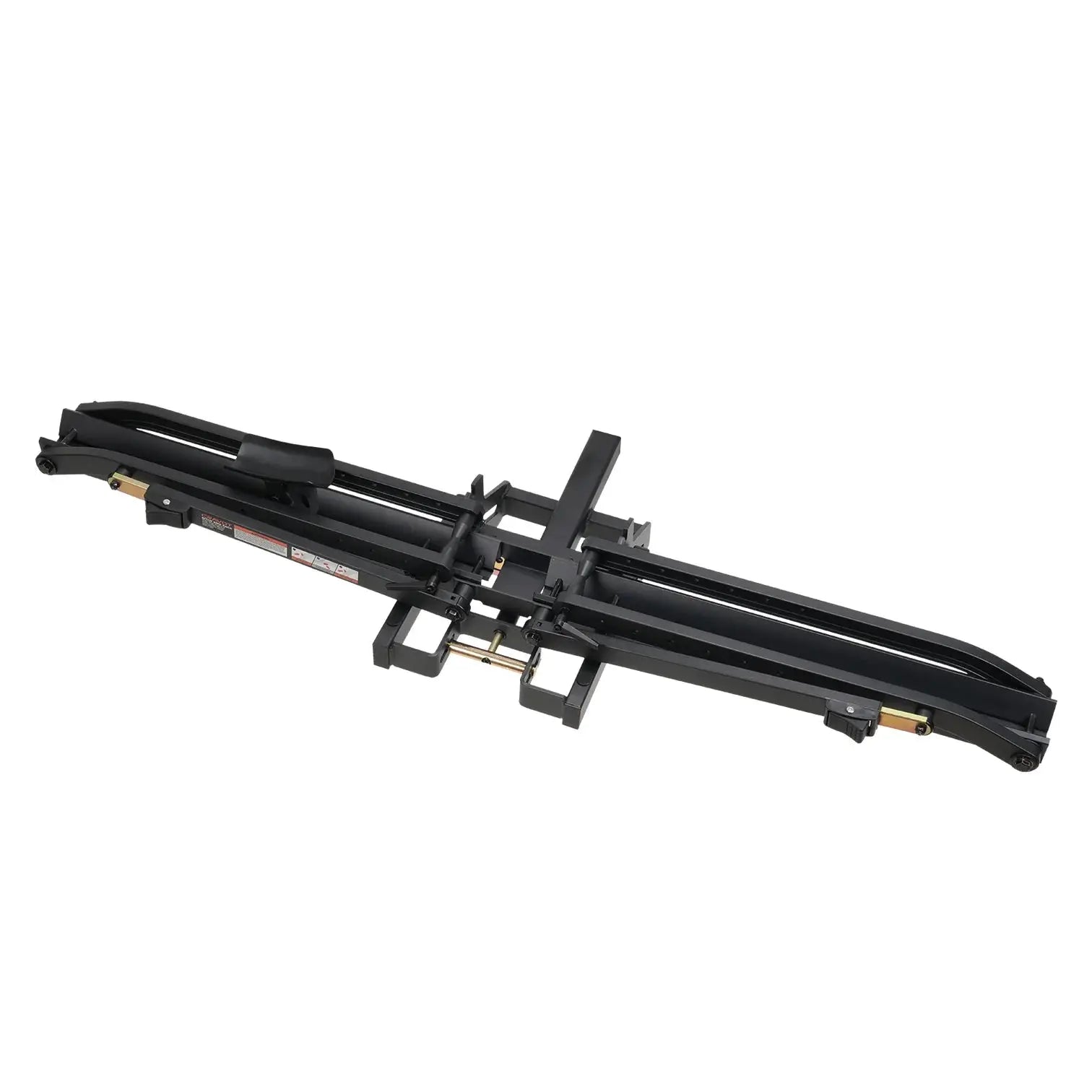 Cravot MagRack X1 foldable hitch bike rack attached to vehicle, showing 2-inch receiver and capacity for two bikes.