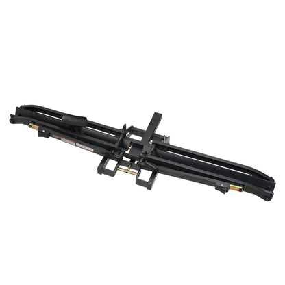 Cravot MagRack X1 foldable hitch bike rack attached to vehicle, showing 2-inch receiver and capacity for two bikes.